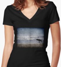 Vintage Summer - Tshirt Women's Fitted V-Neck T-Shirt