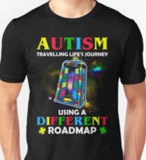 Autism Shirt - Traveling life's journey, using a different roadmap. Unisex T-Shirt