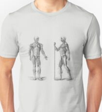 Dual View Human Muscle System - Vintage Anatomy Unisex T-Shirt