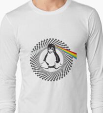 linux penguin prism rainbow penguin pc nerd computer programmer code sysadmin LOL game Long Sleeve T-Shirt
