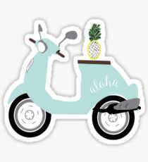 Scooter, Scooter Sticker, Scooter Art, Scooter Trash, Scooter Pineapple, Hawaii, Aloha Sticker