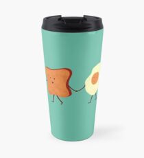 Lass uns alle gehen und frühstücken Thermosbecher