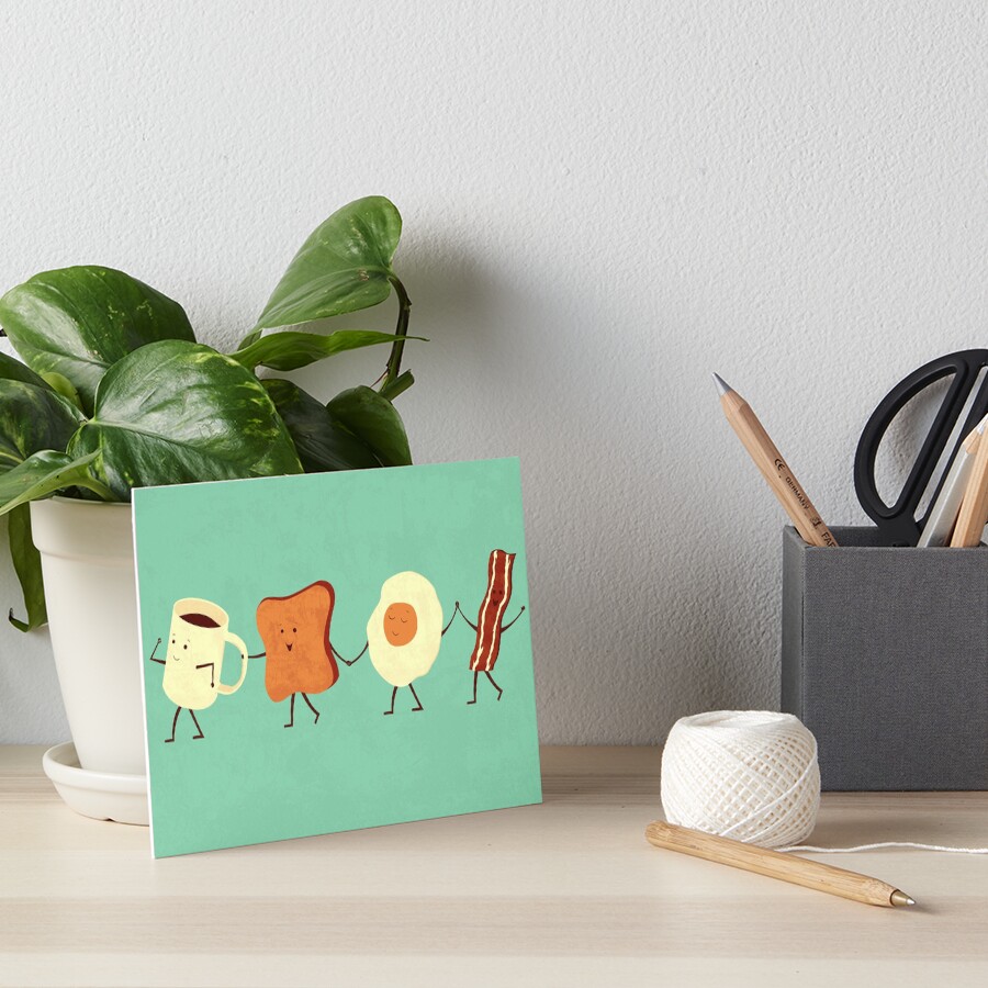 Let's All Go And Have Breakfast Art Board Print