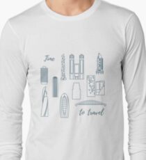 Unusual Japanese architecture. Travel and leisure. Long Sleeve T-Shirt