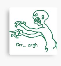 Grr Argh Monster - Buffy the Vampire Slayer, Mutant Enemy, 90s, BTVS, Zombie, Joss Whedon, Buffyverse, Monster, Vampire, Grrr Arrgh Canvas Print