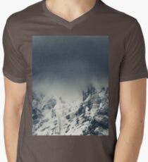 Darkness and clouds covering mountain Men's V-Neck T-Shirt