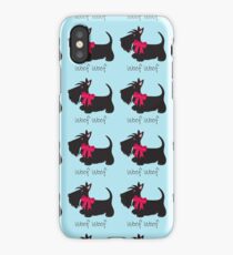 Woof Woof Scottie_Copyright © BonniePortraits on Redbubble.com iPhone Case