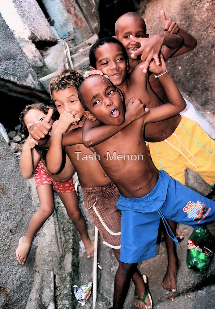 People at Rocinha favela, Rio de Janeiro, Brazil Stock 