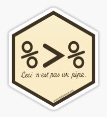 magrittr hex logo Sticker