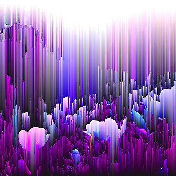 Artwork thumbnail, Rain of Lavender - Glitch Abstract Pixel Art by InsertTitleHere