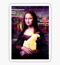 monalisa had a cockatoo - VAPORWAVE Sticker