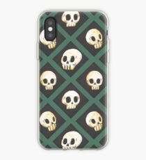 Tiling Skulls 3/4 - Green iPhone Case
