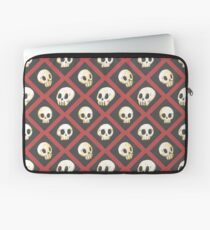 Tiling Skulls 2/4 - Red Laptop Sleeve