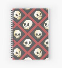 Tiling Skulls 2/4 - Red Spiral Notebook
