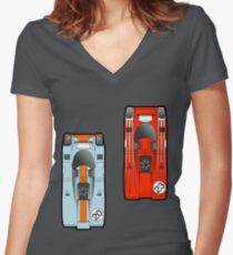Slot Cars II Women's Fitted V-Neck T-Shirt