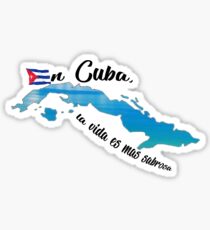En Cuba la Vida es mas Sabrosa Sticker