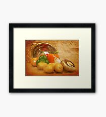 Cascading Vegetables Framed Print