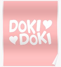 Doki Doki Heart Heartbeat Design Poster