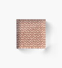Sparkle chevron rose gold Acrylic Block