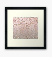 Mixed rose gold glitter gradients Framed Print
