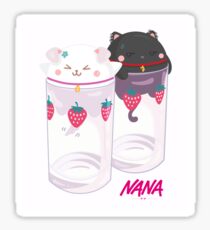 Nana & Hachi - Strawberry glasses Sticker