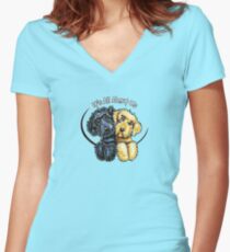 Labradoodles Black Yellow IAAU Women's Fitted V-Neck T-Shirt