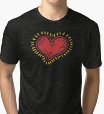 Red Shiny Heart Tri-blend T-Shirt