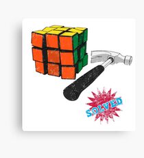 solved ! Rubik cube Canvas Print
