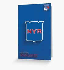 New York Rangers Minimalist Print Greeting Card