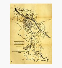 Map of the Civil War Seven Days' Battles (June 25 - July 1, 1862) Photographic Print