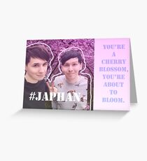 Dan und Phil in Japan, Japhan / Fall Out Boy Texte Grußkarte