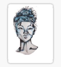Powerful woman (Pen on paper) Sticker