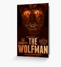 The Wolfman 1941 alternative movie poster Greeting Card