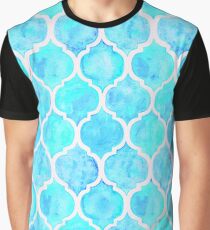 Blue Aesthetic Tessellation Pattern Graphic T-Shirt