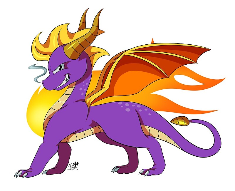 purple fluffy dragon