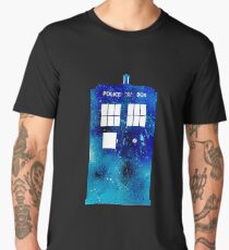 TARDIS Art Print - Doctor Who Men's Premium T-Shirt