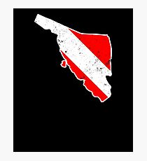 Sonora Diver Flag T Shirt Scuba Diver Shirt Photographic Print