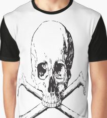 SKULL AND CROSSBONES Pop Art Graphic T-Shirt
