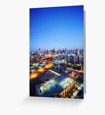 Melbourne Night Scape Greeting Card