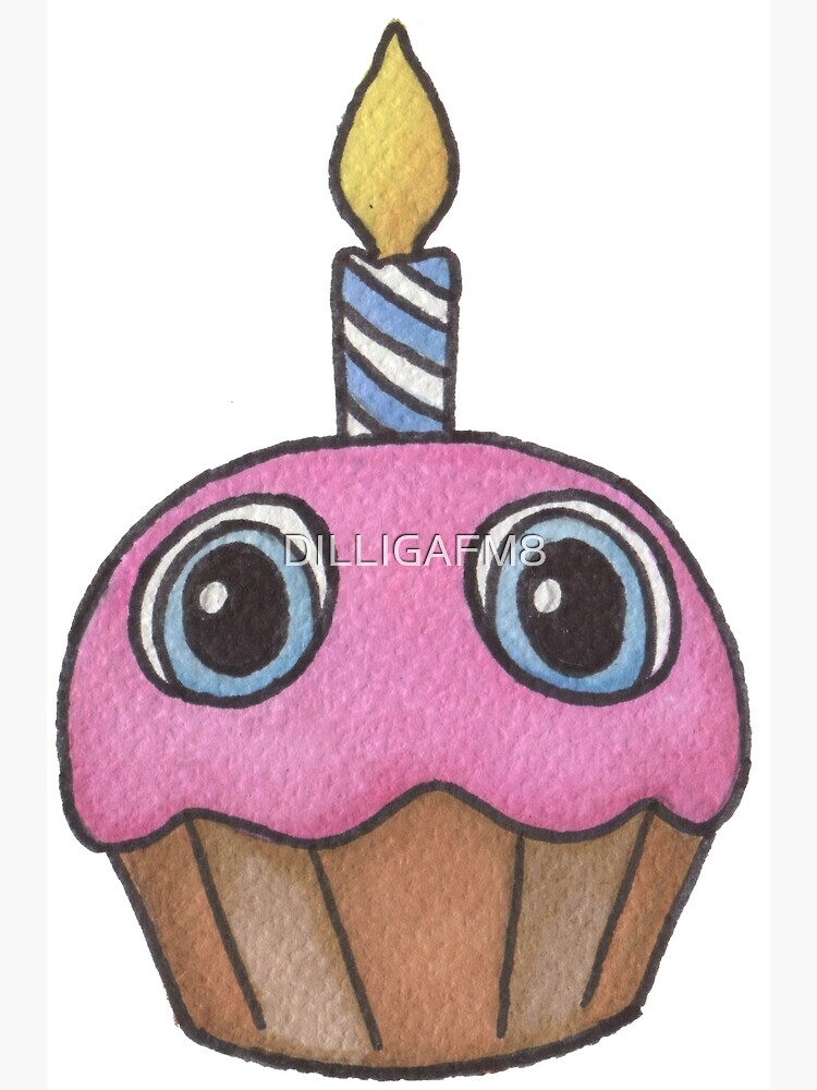 Fnaf Cupcake Greeting Card By Dilligafm8 Redbubble