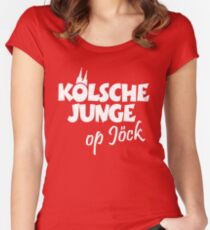 Kölsche Junge op Jöck Tailliertes Rundhals-Shirt