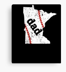Baseball Shirt Dad Minnesota Softball Dad Shirt Gift Canvas Print