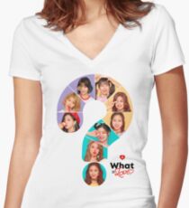 WHAT IS L TWICE Women's Fitted V-Neck T-Shirt