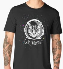 Catstronaut - Cat astronaut in space helmet Men's Premium T-Shirt