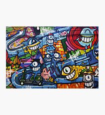 Cartoon character on a wall Photographic Print