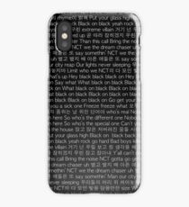 NCT 2018 Black on Black Lyrics Phone Case iPhone Case