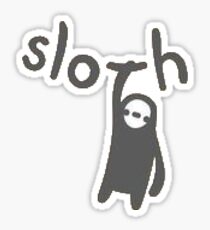 lazy sloth Sticker