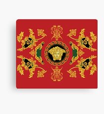 Medusa 4 Red Green Black Canvas Print