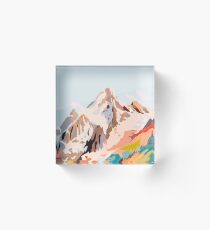 glass mountains Acrylic Block