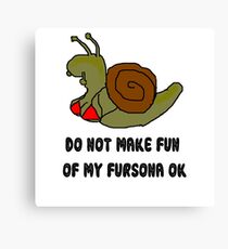 snailsona slogan Canvas Print
